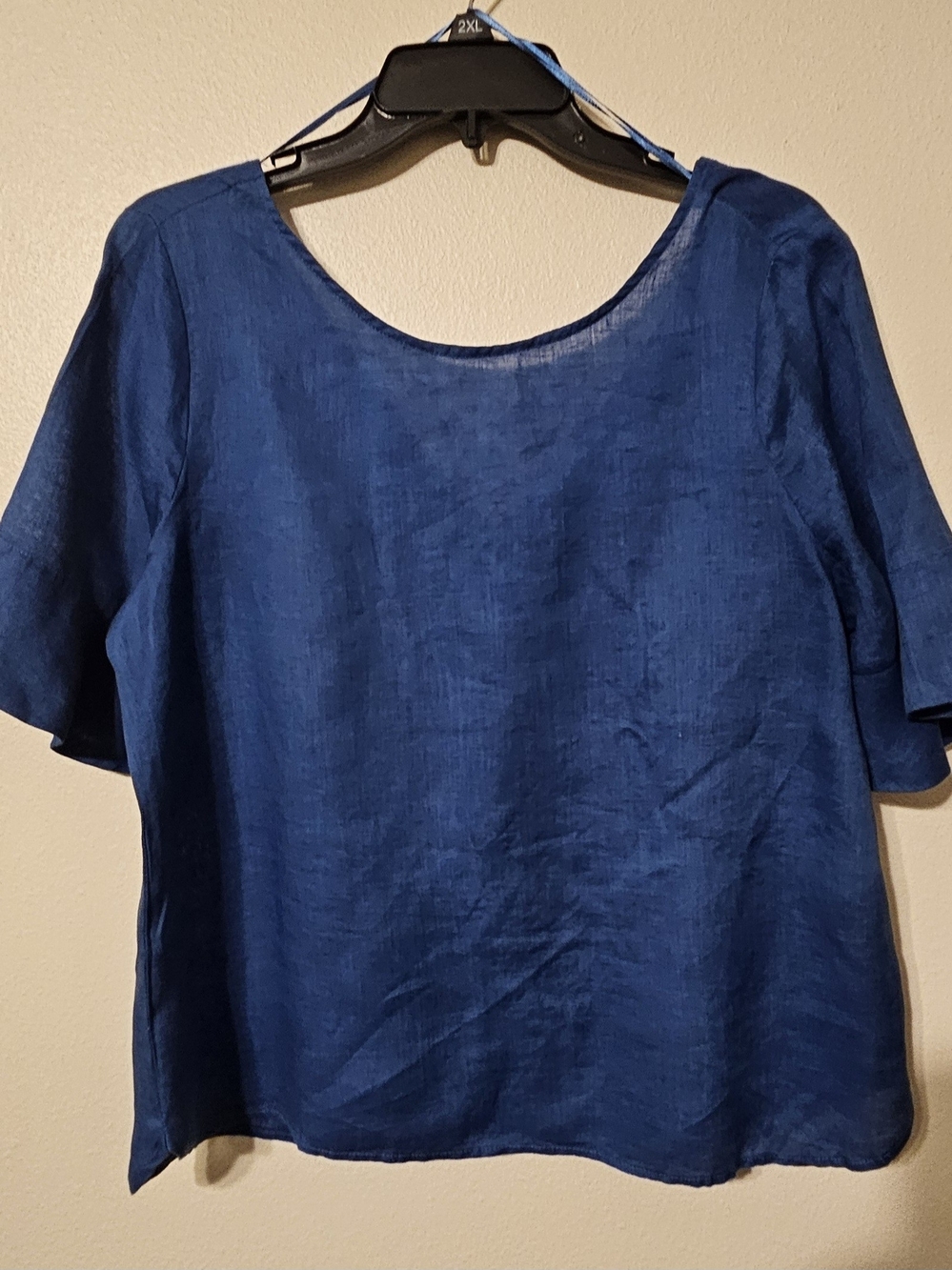 Antonio Melani Linen Blue Blouse Size Medium